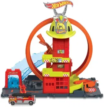 Hot Wheels City Super-Looping Feuerwache - Spielset