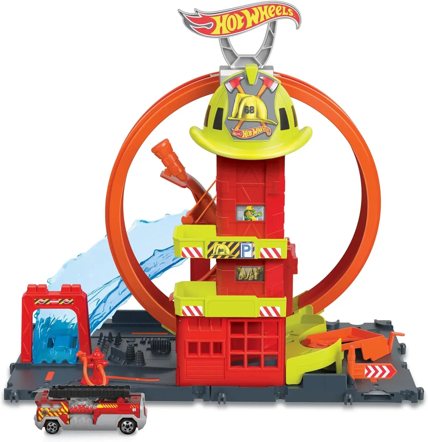 Hot Wheels City Super-Looping Feuerwache - Spielset