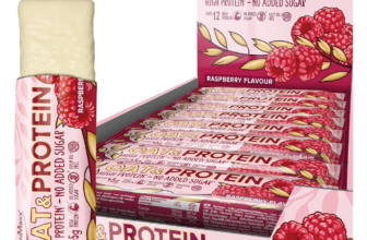 IronMaxx Oat & Protein Bar - Raspberry 12 x 45g Highprotein- und Haferriegel ohne zugesetzte Zucke