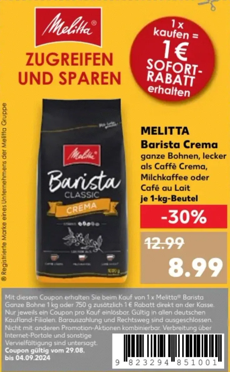 Kaufland- Melitta Barista Crema