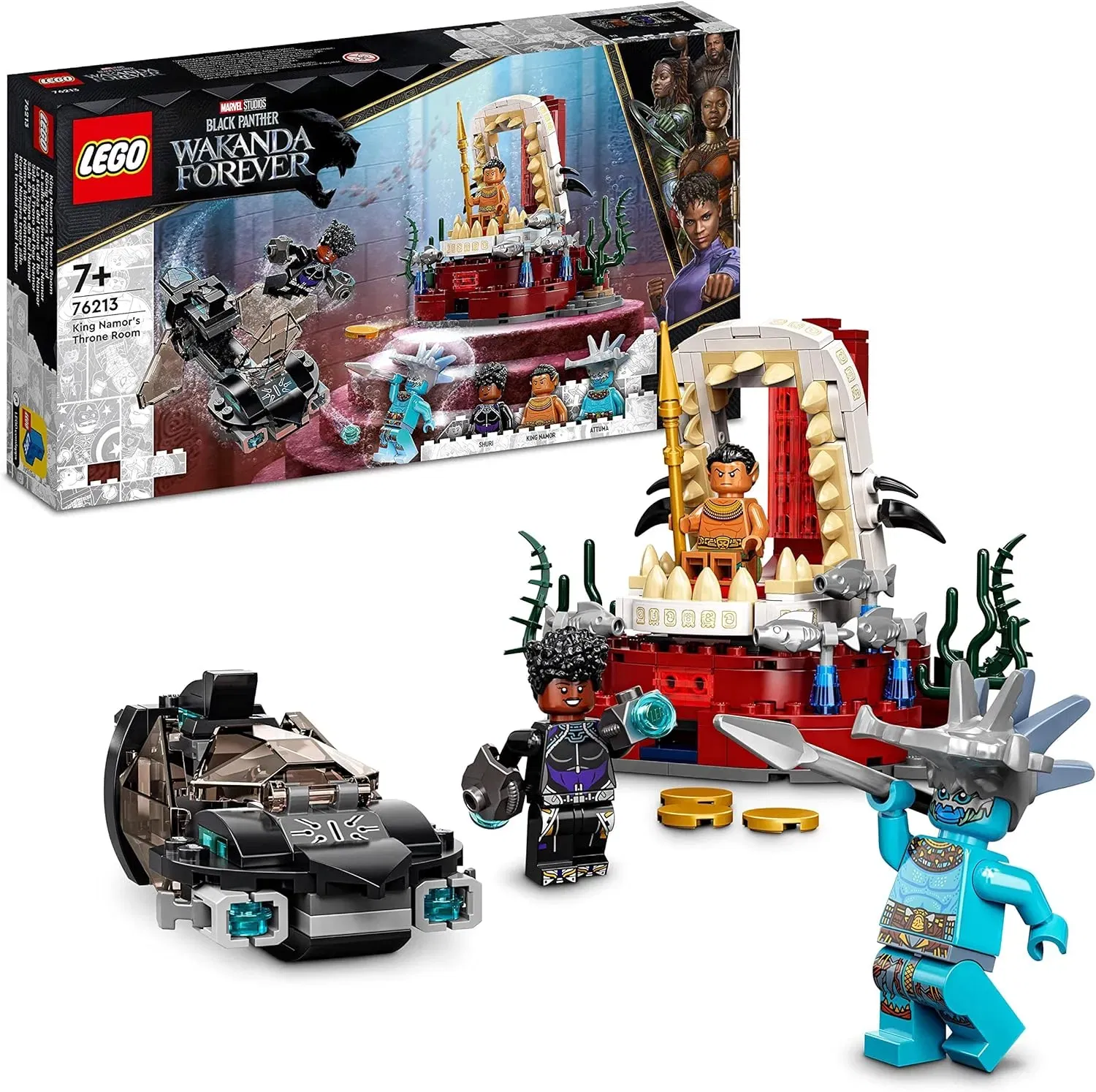 Lego 76213 Marvel König Namors Thronsaal - Black Panther Wakanda-Spielzeug