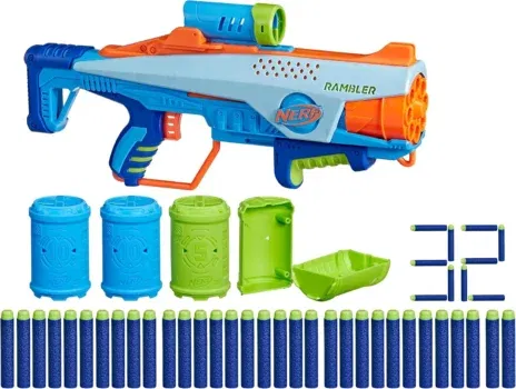 Nerf Elite Junior Rookie Pack - Easy-Play Blaster mit 32 Nerf Elite Darts & 4 Ziele