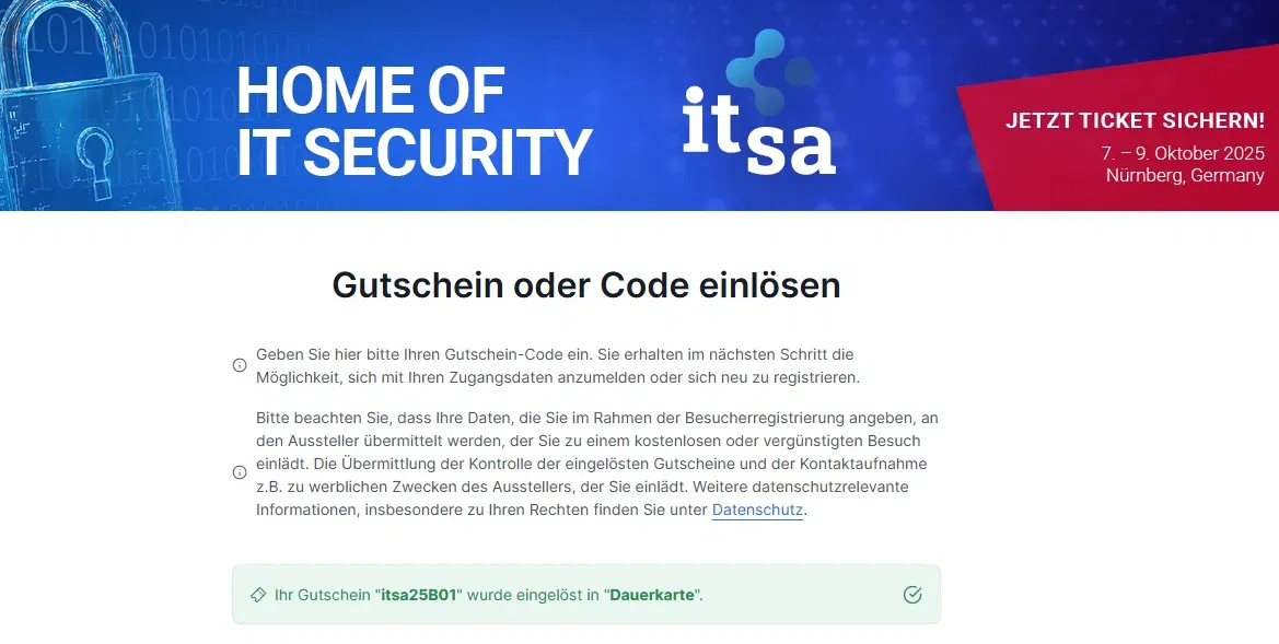 Schnäppchen, Deals Und Rabattcodes Des Tages - Messestand Auf Der It-Sa Expo &Amp; Congress
