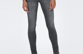 Only-Damen-Kendell-Skinny-Jeans-Grau