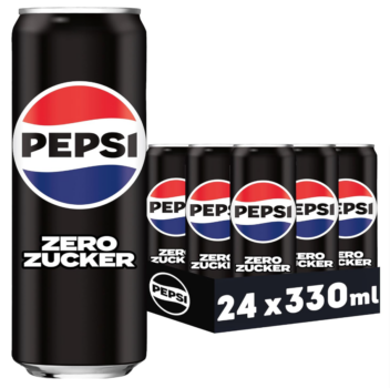 Pepsi Zero Zucker, Das zuckerfreie Erfrischungsgetränk von Pepsi ohne Kalorien, Koffeinhaltige Cola