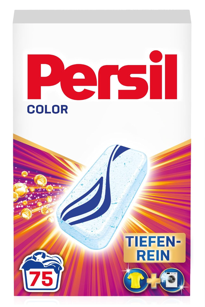 Persil Power Bars Color Waschmittel (75 Waschladungen), Vordosiertes Buntwaschmittel Mit Biologisch