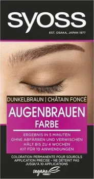 SYOSS Augenbrauen-Kit permanente Augenbrauenfarbe 4-1 Dunkelbraun