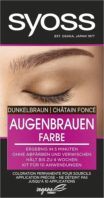 Syoss Augenbrauen-Kit Permanente Augenbrauenfarbe 4-1 Dunkelbraun