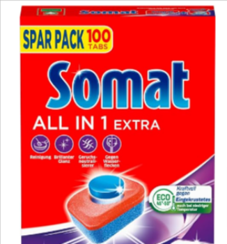 Somat-All-in-1-Extra-Spülmaschinen-Tabs-100-Tabs-Geschirrspül