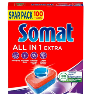 Somat-All-In-1-Extra-Spülmaschinen-Tabs-100-Tabs-Geschirrspül