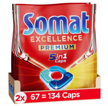 Somat-Excellence-Premium-5in1-Caps-134-Caps-schnellauflösende-Spülmaschinentabs