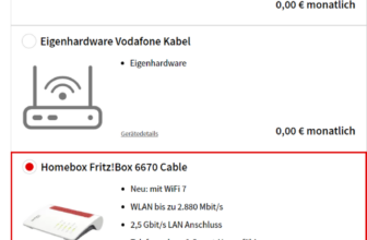 Vodafone GigaZuhause 500 Kabel