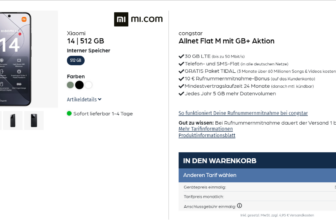 Xiaomi14 + congstar Allnet Flat M mit 30+ GB LTE