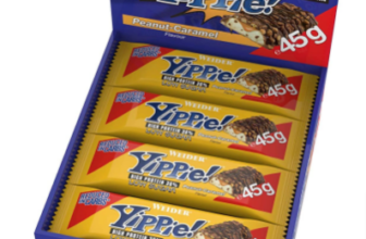 YIPPIE-Bar-12x45g-Peanut-Caramel-von-Weider-kaufen-Bodylab24-Shop
