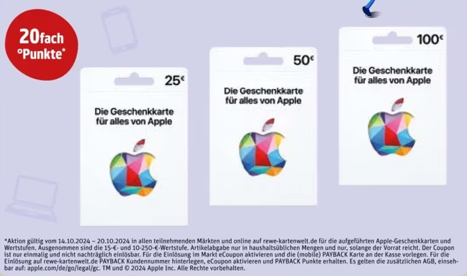 20Fach-Payback°Punkte-Auf-Apple-Gift-Cards-Guthabenkarten