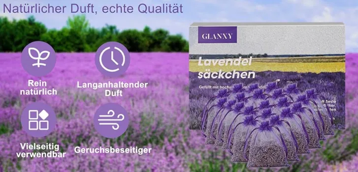 20x-Lavendelsäckchen-zum-Schlafen-und-Entspannen-Glanxy-duftendem-Getrockneter-Lavendel