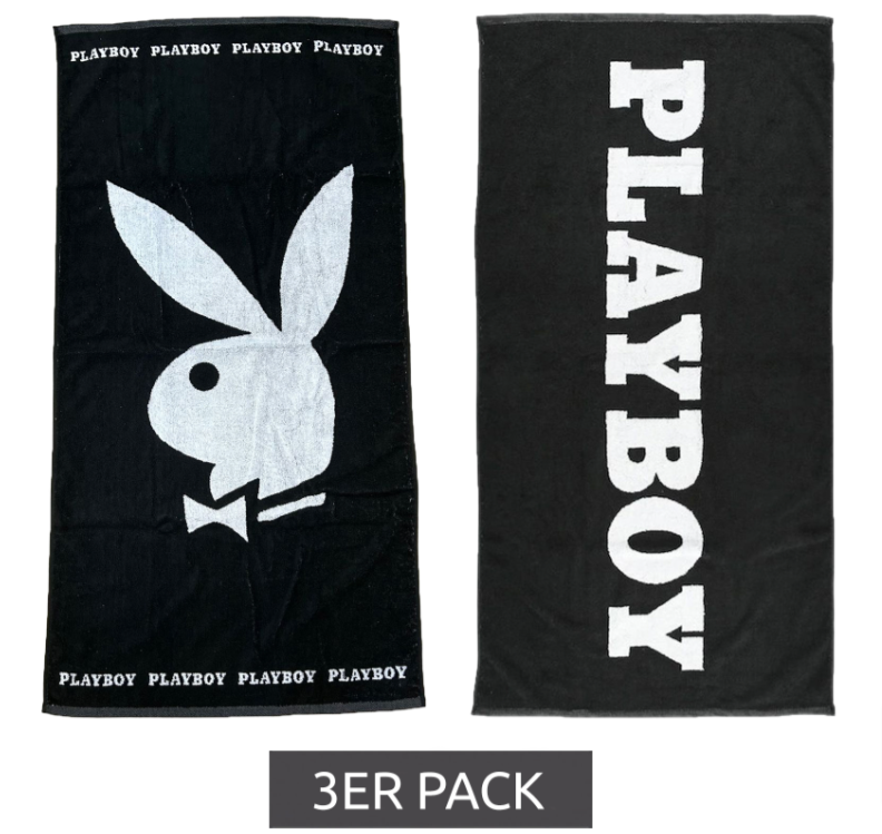 3Er-Pack-Playboy-X-Def-Baumwoll-Badetuch-Frottee-Handtuch-Duschtuch