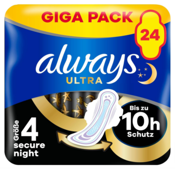 Always-Ultra-Binden-Damen-Gr-4-Secure-Night-24-Damenbinden-mit-Flügeln-Giga-Pack-