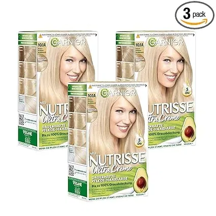 Garnier Nutrisse Pflegende Intensivtönung Mit Nährenden Fruchtölen 10.1A Extra Kühles Blond 3Er Pack