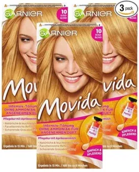 Garnier Tönung Movida Haarcoloration-Set 10 Goldblond 3er Pack