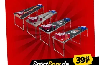 MUWO Bierpong Tisch Set mit 22 Bechern (4 Styles) ab 44,34 € inkl. Versand