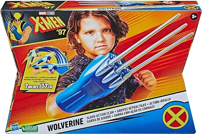Action Figure Elastica Wolverine – Heroes Of Goo Jit Zu Marvel X-Men '97, Riempimento X-Gene Metallico, Si Allunga 3 Volte
