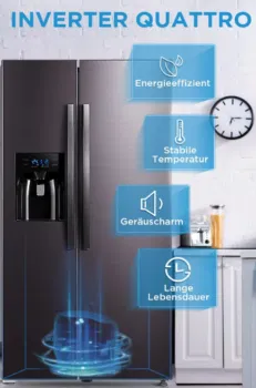 Midea-KS-DDX-6-32-WT-Side-by-Side-Kühl-Gefrierkombination