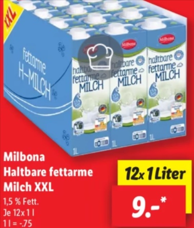 Milbona Haltbare Milch