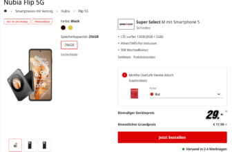 Nubia Flip 5G + McAfee LiveSafe Attach + Super Select M