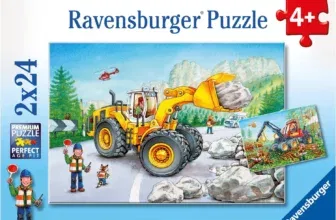 Ravensburger Kinderpuzzle - 07802 Bagger und Waldtraktor