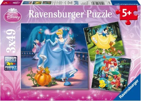 Ravensburger Kinderpuzzle - 09339 Schneewittchen, Aschenputtel, Arielle