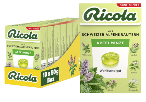 Ricola-Apfelminze-10-Böxli-original-Schweizer-Kräuter-Bonbons