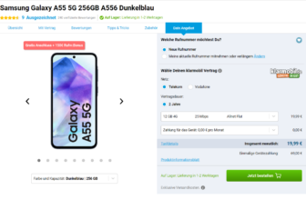 Samsung A55 + Klarmobil Telekom Allnet Flat 12 GB 4G