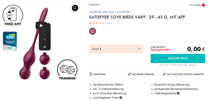 Satisfyer Love Birds Vary Beckenbodentrainer