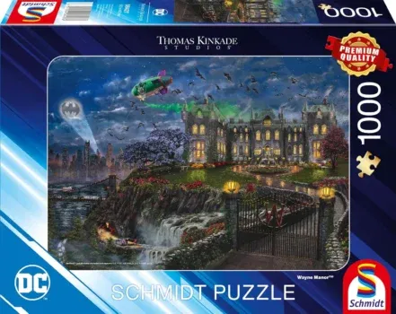 Schmidt Spiele 58427 Thomas Kinkade - Warner DC Wayne Manor 1000 Teile Puzzle