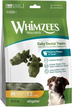 Whimzees by Wellness Alligator Snack Größe M 12 Stück