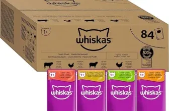 Whiskas Junior Katzennassfutter Klassiche Auswahl in Sauce 84 Portionsbeutel ab 1 Jahr