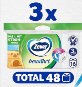 Zewa-bewährt-48-Rollen-Das-erste-Toilettenpapier-mit-Strohanteil-3lagig-Amazon-de-Drogerie-Körperpflege