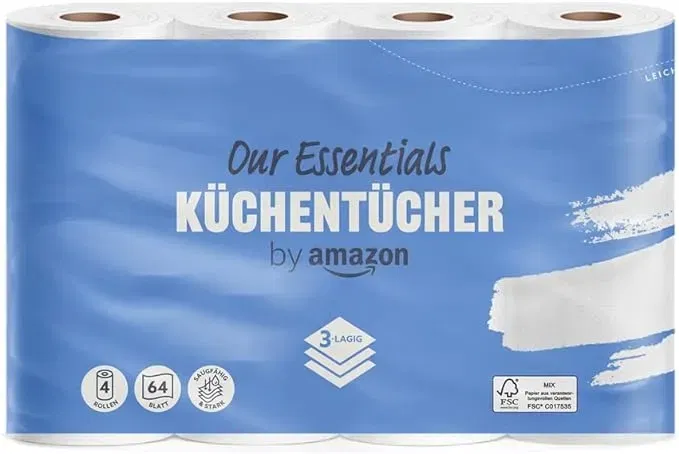 By Amazon Küchenrolle 3-Lagig 4 Rollen