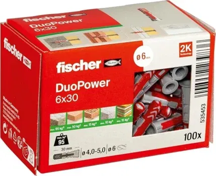 fischer DuoPower 6 x 30 Universaldübel