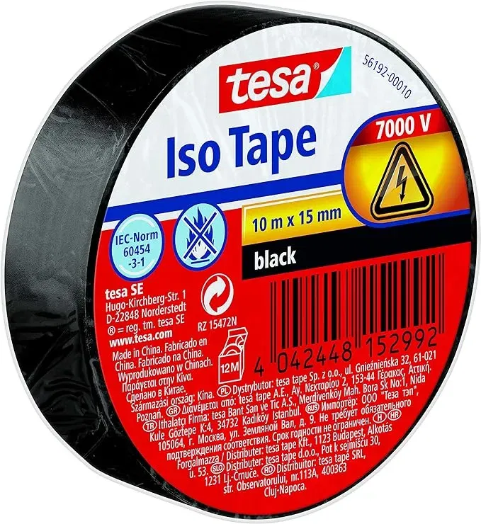 Tesa Isolierband Schwarz 10M X 15Mm (56192-10-02)