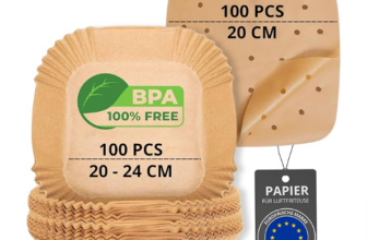 200-Stück-Backpapier-für-Heißluftfritteuse-BPA-Frei