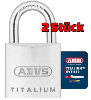 ABUS-Vorhängeschloss-Titalium-64TI-20-2er-Set-gleichschließend-Schlosskörper