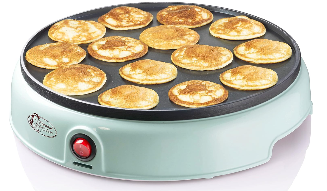 Amazon-De-Bestron-Poffertjes-Maker-Im-Retro-Design-Mini-Crepe-S