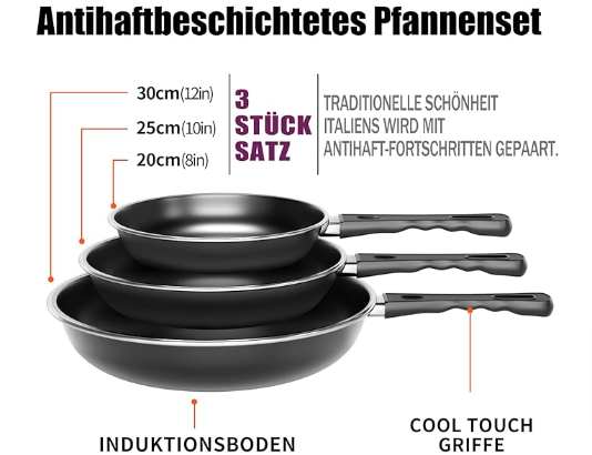 Amazon-De-Pfannenset-Set-20Cm-25Cm-30Cm-Bratpfanne-Skillet-3-Teiliges-Set-Omelettpfanne-Hitzebeständig-Pfas-Frei-Geeignet-Für-Alle-Arten-Von-Kochern-Einschließlich-Induktion-Black-Na1