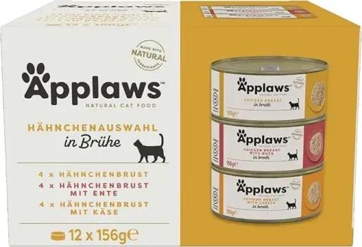 Applaws 100% Natural Wet Cat Food Chicken Selection in Broth 12er Pack