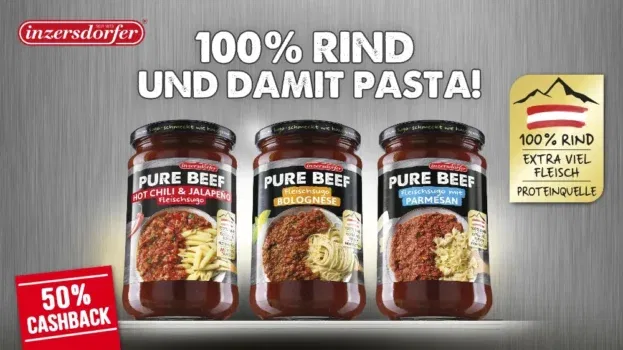 Cashback auf Pure Beef Sugo