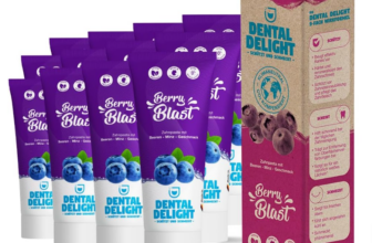 DENTAL-DELIGHT-Berry-Blast-Zahnpasta-Vegane-Zahnpasta-mit-Geschmack-Zahncreme-Blaubeere-Minze-12er-Pack-