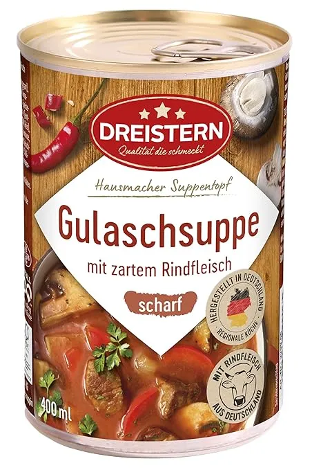 Dreistern Scharfe Gulaschsuppe Mit Zartem Rindfleisch