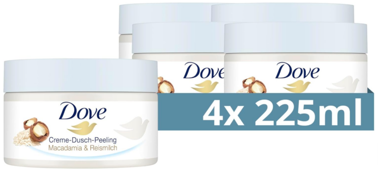 Dove-Creme-Dusch-Peeling-Macadamia-Reismilch-Scrub-Körper-Peeling